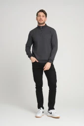 Dik Yaka Rermuarlı Sweatshırt (E23-230200) - 4