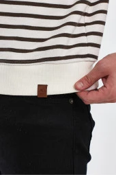 Bisiklet Yaka Çizgili Sweatshirt(E23-761A-ERK) - 5