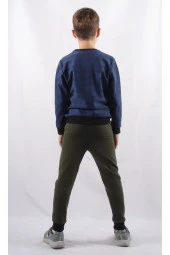 DESENLİ BİSİKLET YAKA ÇOCUK SWEATSHİRT (C22-90400) - 5