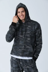 ALEXANDERGARDI Kamuflaj Desenli Kapüşonlu Sweatshirt (e21-72100) - 1