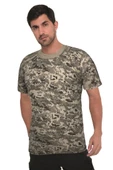 Single Sword Kamuflaj Desen Kısa Kollu Bisiklet Yaka Tişört&Fanila - 7