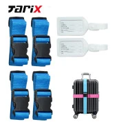 tarix 4 adet Mavi Valiz kemeri + 2 adet Beyaz valiz etiketi - 1
