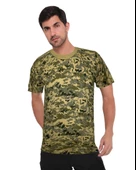 Single Sword Kamuflaj Desen Kısa Kollu Bisiklet Yaka Tişört&Fanila - 10