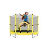 Clifton Trambolin Fileli Korumalı Kolay Kurulum, Ev Bahçe Tipi (152 Cm - Sarı) - 2