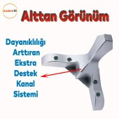 Mobilya Oturma Grubu Kanepe Sehpa TV Ünitesi Çekyat Koltuk Ayağı Baza Ayak 14 cm Krom - 4