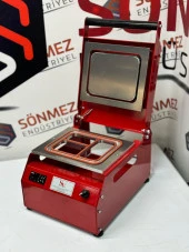 Sönmez Manuel Kase Kapatma 3 Gözlu Tabak Kapatma Makinesi Red - 1