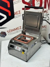 Sönmez Vakum 3 Bölmeli Paslanmaz Manuel Kase Kapatma Makinesi - 3