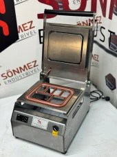 Sönmez Vakum 6 Bölmeli Paslanmaz Manuel Kase Kapatma Makinesi thumbnail 3