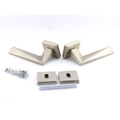 Vista Saten Oda Kapı Kolu Kare Rozetli Sürgülü ve Çelik Kapı Kulpu Uyumlu Sağ Sol Uygun Kolları thumbnail 4