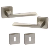 Vista Saten Oda Kapı Kolu Kare Rozetli Sürgülü ve Çelik Kapı Kulpu Uyumlu Sağ Sol Uygun Kolları thumbnail 6