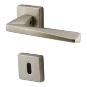 Vista Saten Oda Kapı Kolu Kare Rozetli Sürgülü ve Çelik Kapı Kulpu Uyumlu Sağ Sol Uygun Kolları thumbnail 9