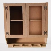 Hobi ADN MODEL 90350 Terek Dolap İki Kapaklı Kupalıklı Ahşap MDF HAM El Yapım - 1