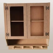 Hobi ADN MODEL 90350 Terek Dolap İki Kapaklı Kupalıklı Ahşap MDF HAM El Yapım - 2