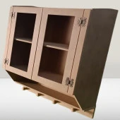 Hobi ADN MODEL 90350 Terek Dolap İki Kapaklı Kupalıklı Ahşap MDF HAM El Yapım - 4