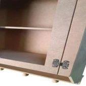 Hobi ADN MODEL 90350 Terek Dolap İki Kapaklı Kupalıklı Ahşap MDF HAM El Yapım - 5