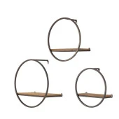 Ahşaplı Kitaplık Yuvarlak Tasarım 3'lü Kitaplık - 2