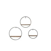 Ahşaplı Kitaplık Yuvarlak Tasarım 3'lü Kitaplık - 5