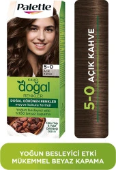 Palette Kalıcı Doğal Renkler 5-0 Açık Kahve Saç Boyası Kakao Yağı & Yulaf Çekirdeği Özü ile thumbnail 1