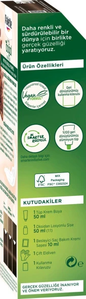 Palette Kalıcı Doğal Renkler 5-0 Açık Kahve Saç Boyası Kakao Yağı & Yulaf Çekirdeği Özü ile thumbnail 3