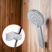 Lüks Duş Başlığı Banyo Fişkiyesi Seti Dikdörtgen Fiskiye Telefon Fonksiyonlu Başlık Metal Hortum thumbnail 5