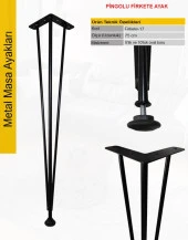 Firkete Ayak Metal Masa Ayağı Mutfak Masası Ayağı - 6