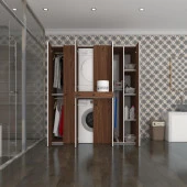 Kenzlife çamaşır-kurutma makinesi dolabı ve giysi dolabı çekmeceli ebuzer sağ raf cvz 187*170*120  banyo thumbnail 1