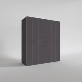 Kenzlife çamaşır-kurutma makinesi dolabı ve giysi dolabı çekmeceli ebuzer sağ raf gri 187*170*120  banyo thumbnail 3