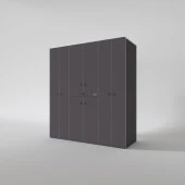 Kenzlife çamaşır-kurutma makinesi dolabı ve giysi dolabı çekmeceli ebuzer sol raf gri 187*170*120  banyo thumbnail 3