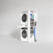 Kenzlife çamaşır-kurutma makinesi dolabı bacce sağ byz 187X090X60 çekmeceli banyo thumbnail 2