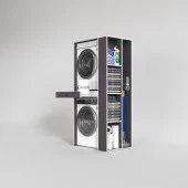 Kenzlife çamaşır-kurutma makinesi dolabı bacce sağ gri 187*090*60 çekmeceli banyo thumbnail 2