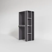 Kenzlife çamaşır-kurutma makinesi dolabı bacce sağ gri 187*090*60 çekmeceli banyo thumbnail 3