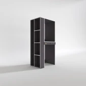 Kenzlife çamaşır-kurutma makinesi dolabı bacce sol gri 187*090*60 çekmeceli banyo thumbnail 3