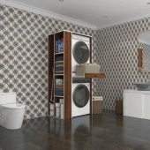 Kenzlife çamaşır-kurutma makinesi dolabı bacce sol cvz 187*090*60 çekmeceli banyo thumbnail 1