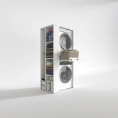 Kenzlife çamaşır-kurutma makinesi dolabı bacce sol byz 187*090*60 çekmeceli % 100 FULL MDF thumbnail 2