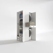 Kenzlife çamaşır-kurutma makinesi dolabı ahi evran sol byz 187*090*60 çekmeceli % 100 FULL MDF thumbnail 2