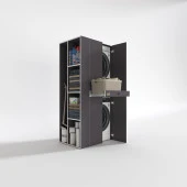 Kenzlife çamaşır-kurutma makinesi dolabı ahi evran sol gri 187*090*60 çekmeceli banyo thumbnail 2