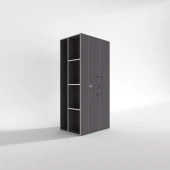 Kenzlife çamaşır-kurutma makinesi dolabı ahi evran sol gri 187*090*60 çekmeceli banyo thumbnail 3