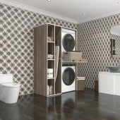 Kenzlife çamaşır-kurutma makinesi dolabı gutas sol crd 187*120*60 çekmeceli banyo thumbnail 1