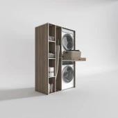 Kenzlife çamaşır-kurutma makinesi dolabı gutas sol crd 187*120*60 çekmeceli banyo thumbnail 2