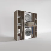 Kenzlife çamaşır-kurutma makinesi dolabı sadra crd 187*170*60 çekmeceli raflı banyo thumbnail 2