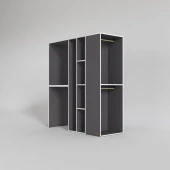 Kenzlife çamaşır-kurutma makinesi dolabı ve giysi dolabı kazvini sağ gri 180*160*60  banyo thumbnail 3