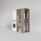 Kenzlife çamaşır-kurutma makinesi dolabı ve giysi dolabı kazvini sağ crd 180*160*60  banyo thumbnail 2