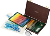Faber-Castell 110006 PolychromoS renkli kalem, 48'li ahşap çanta - 2
