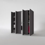 Kenzlife çamaşır-kurutma makinesi dolabı ve giysi dolabı suyuti sol gri 180*170*60  banyo thumbnail 2