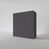 Kenzlife çamaşır-kurutma makinesi dolabı ve giysi dolabı suyuti sol gri 180*170*60  banyo thumbnail 3