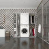 Kenzlife çamaşır-kurutma makinesi dolabı ve giysi dolabı cevheri sol byz 180*170*60  banyo thumbnail 1