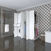 Kenzlife çamaşır-kurutma makinesi dolabı ve giysi dolabı çekmeceli eşari sağ byz 187*160*60  banyo thumbnail 1