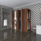 Kenzlife çamaşır-kurutma makinesi dolabı ve giysi dolabı çekmeceli eşari sağ cvz 187*160*60  banyo thumbnail 1