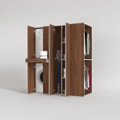 Kenzlife çamaşır-kurutma makinesi dolabı ve giysi dolabı çekmeceli eşari sağ cvz 187*160*60  banyo thumbnail 2