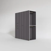 Kenzlife çamaşır-kurutma makinesi dolabı ve giysi dolabı çekmeceli eşari sağ gri 187*160*60  banyo thumbnail 3